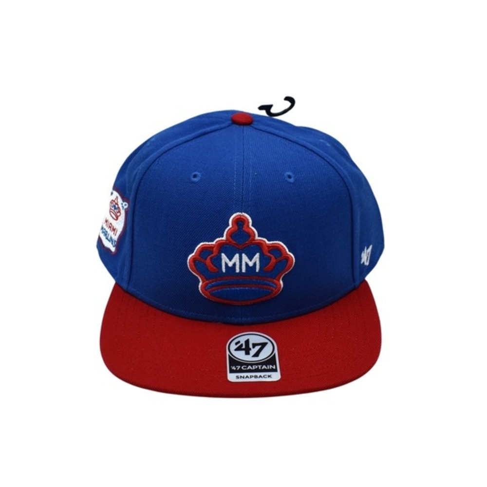 '47 Brand Miami Marlins City Connect Captain Snapback Hat Cap Blue Red NWT‎ OSFA